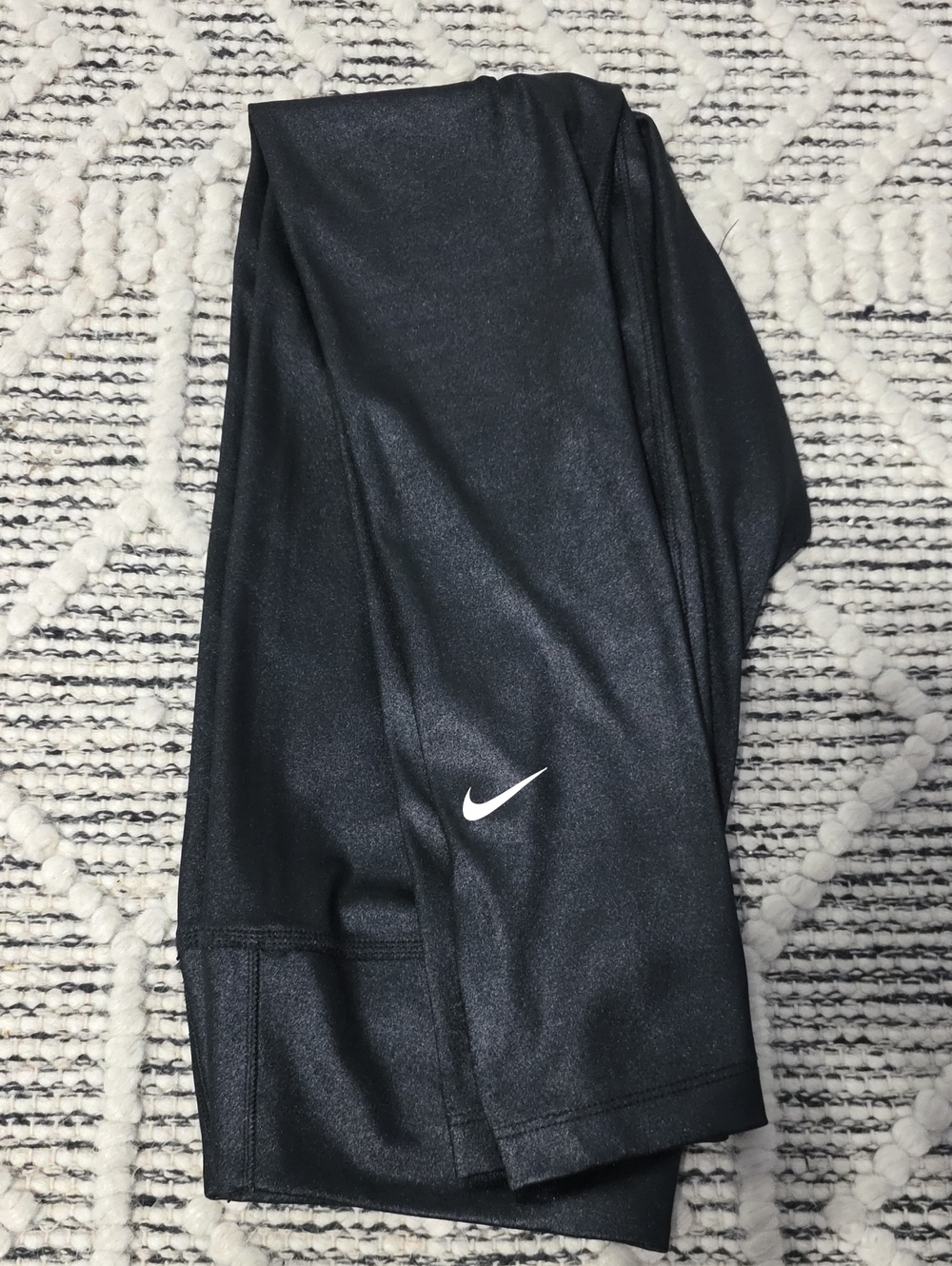 Nike Black Leggings with White Swoosh Logo